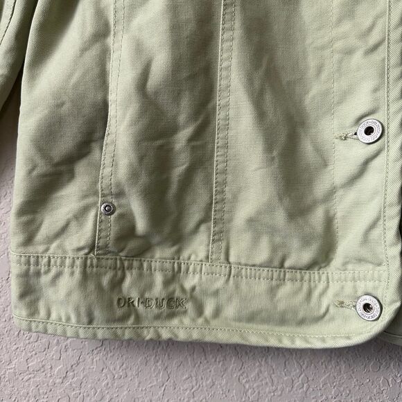 DRI DUCK FOR HER Briar Jacket Green Shacket Cotton Canvas Overshirt - Picture 6 of 14